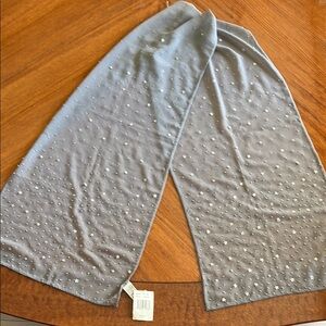 212 Collection Gray Scarf with Silver Dots